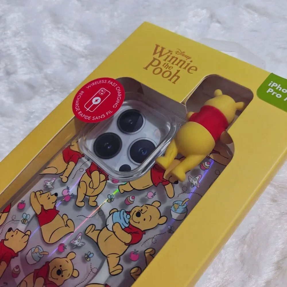NEW iPhone 16 Pro Max Case Winnie the Pooh 3D Tech Buddy Disney Skinnydip Clear